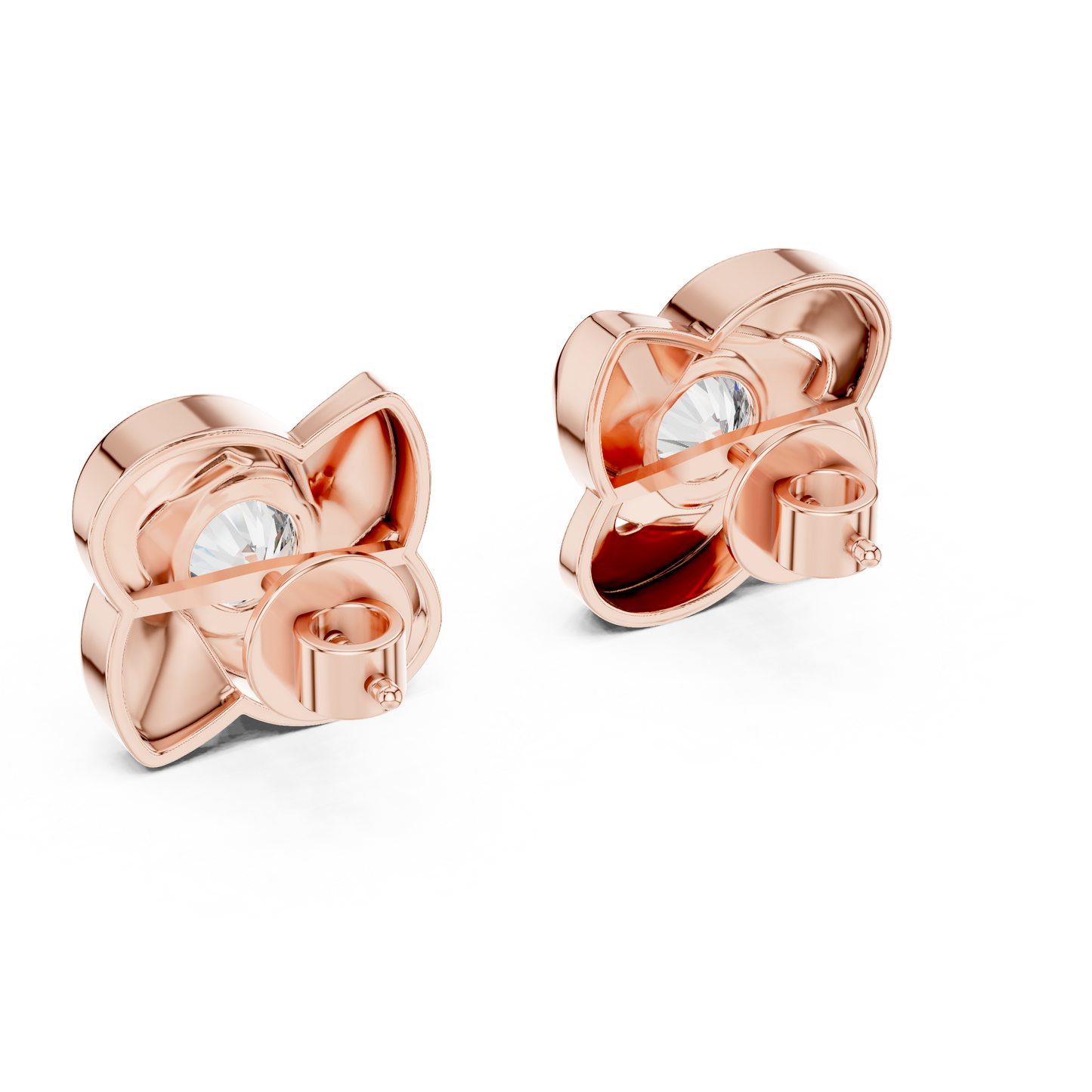 floral halo diamond earrings