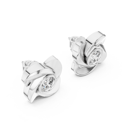Floral Halo Diamond Earrings