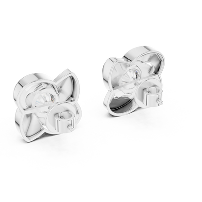 Floral Halo Diamond Earrings