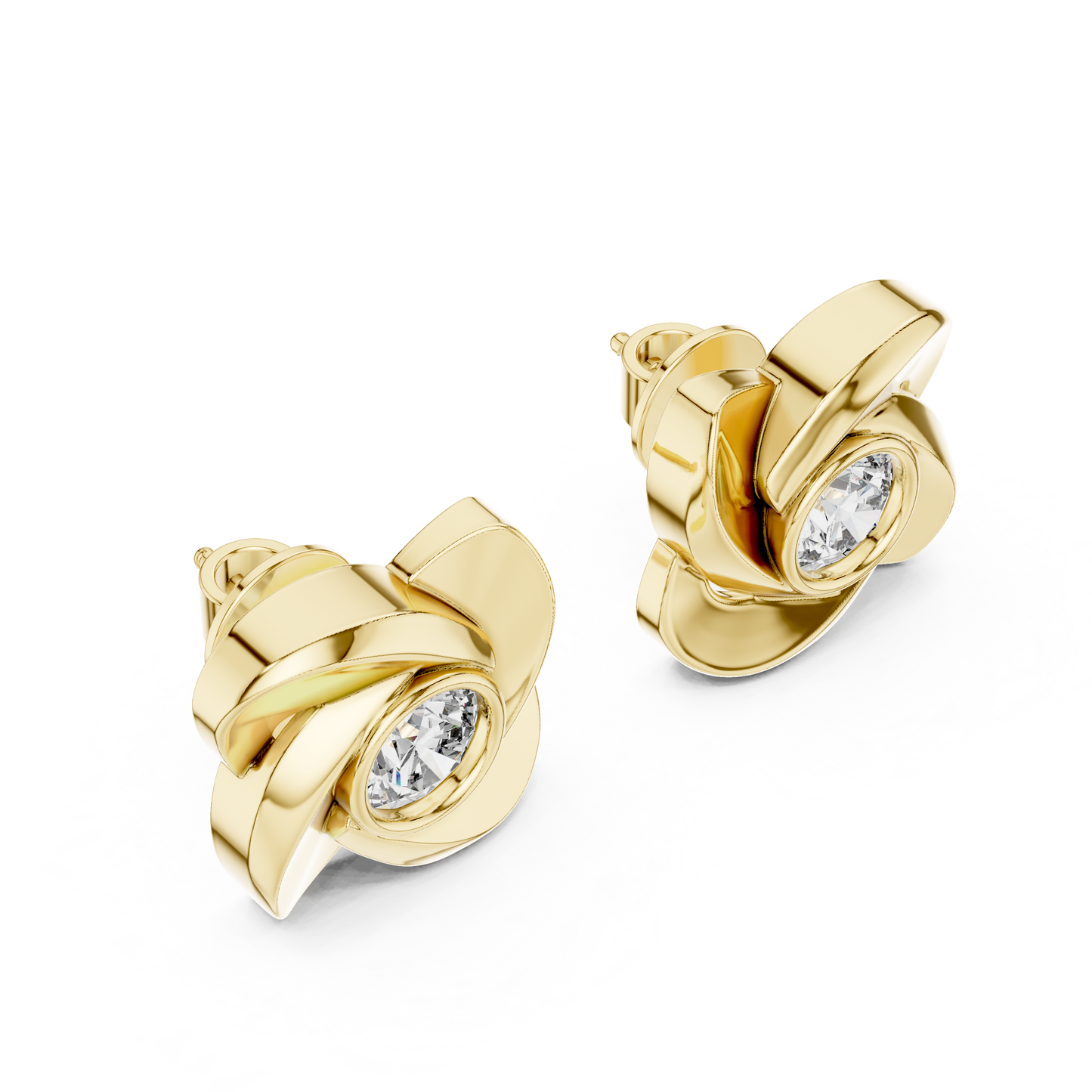 floral halo diamond earrings