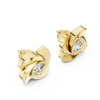 Floral Halo Diamond Earrings