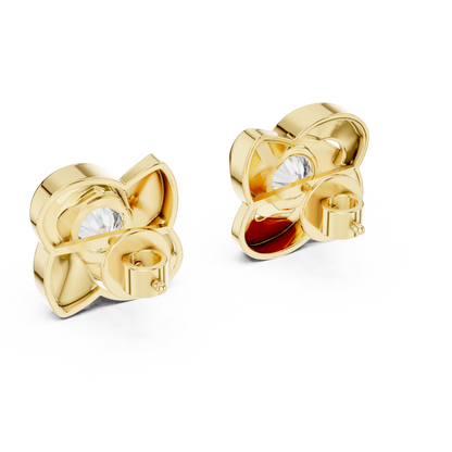 Floral Halo Diamond Earrings