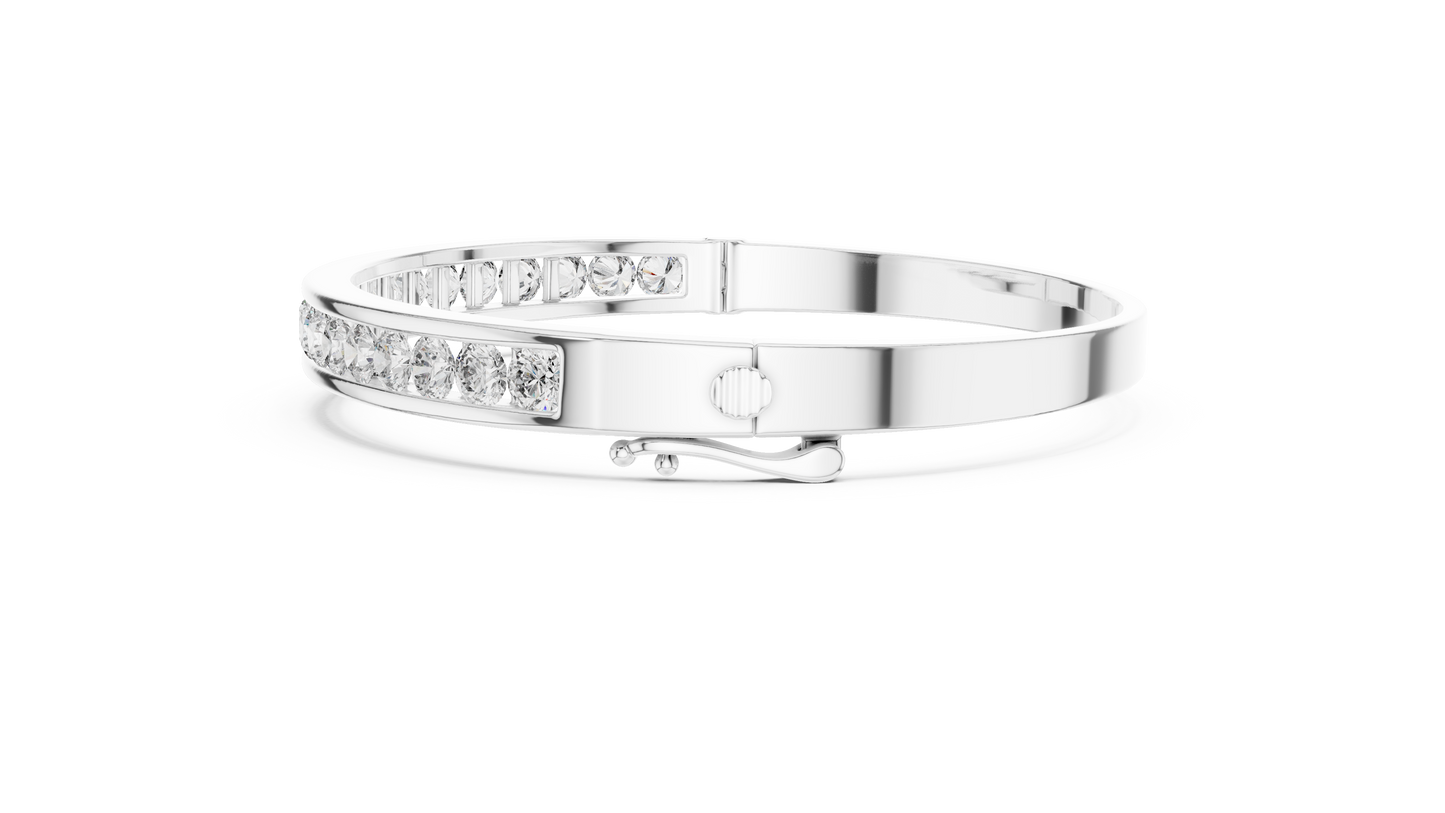 half bezel diamond bracelet