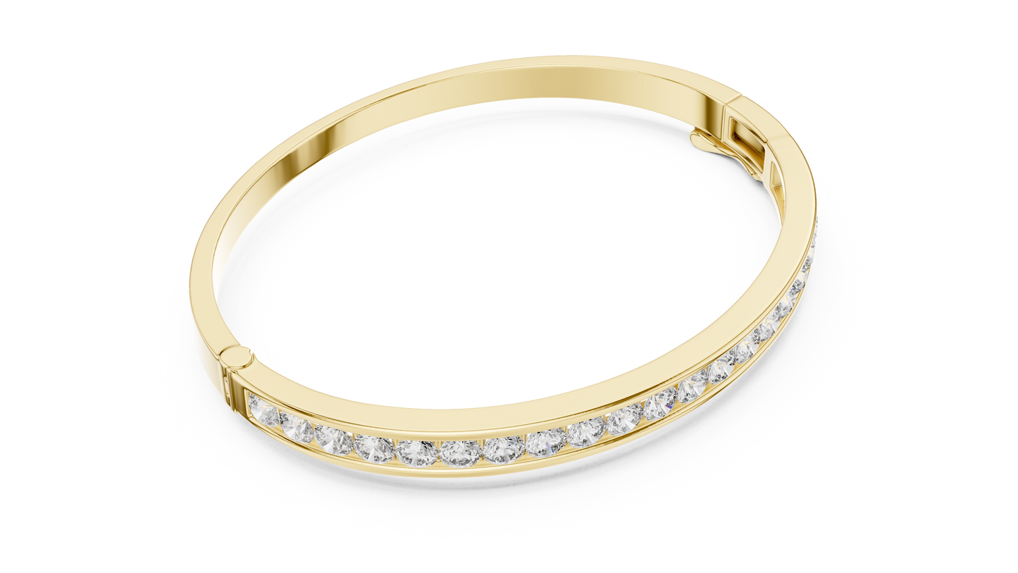 half bezel diamond bracelet