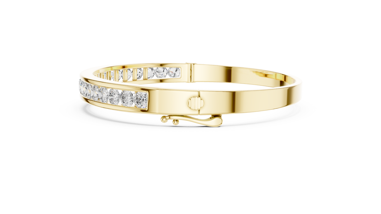 half bezel diamond bracelet