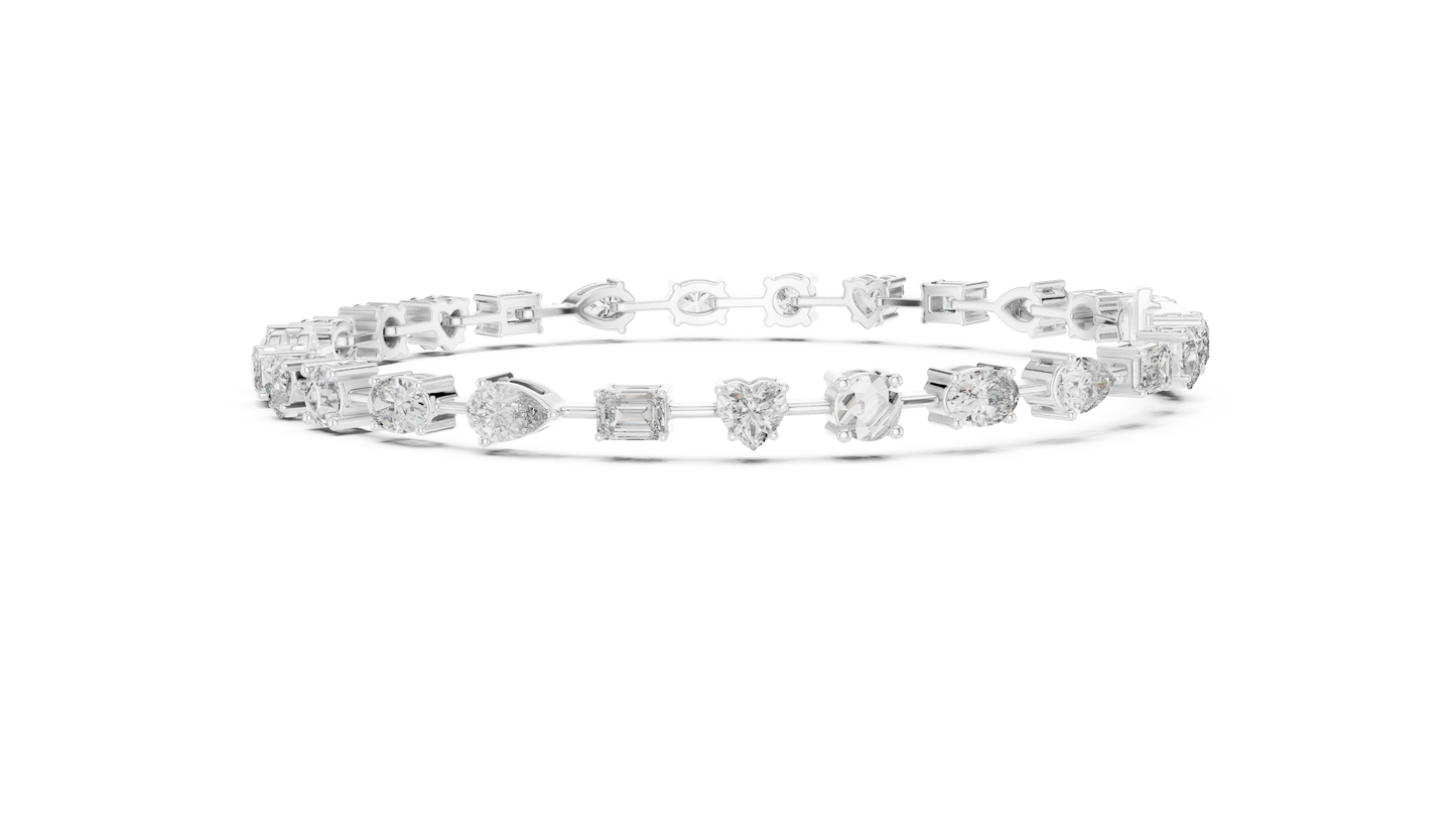 mixed shape diamond bracelet