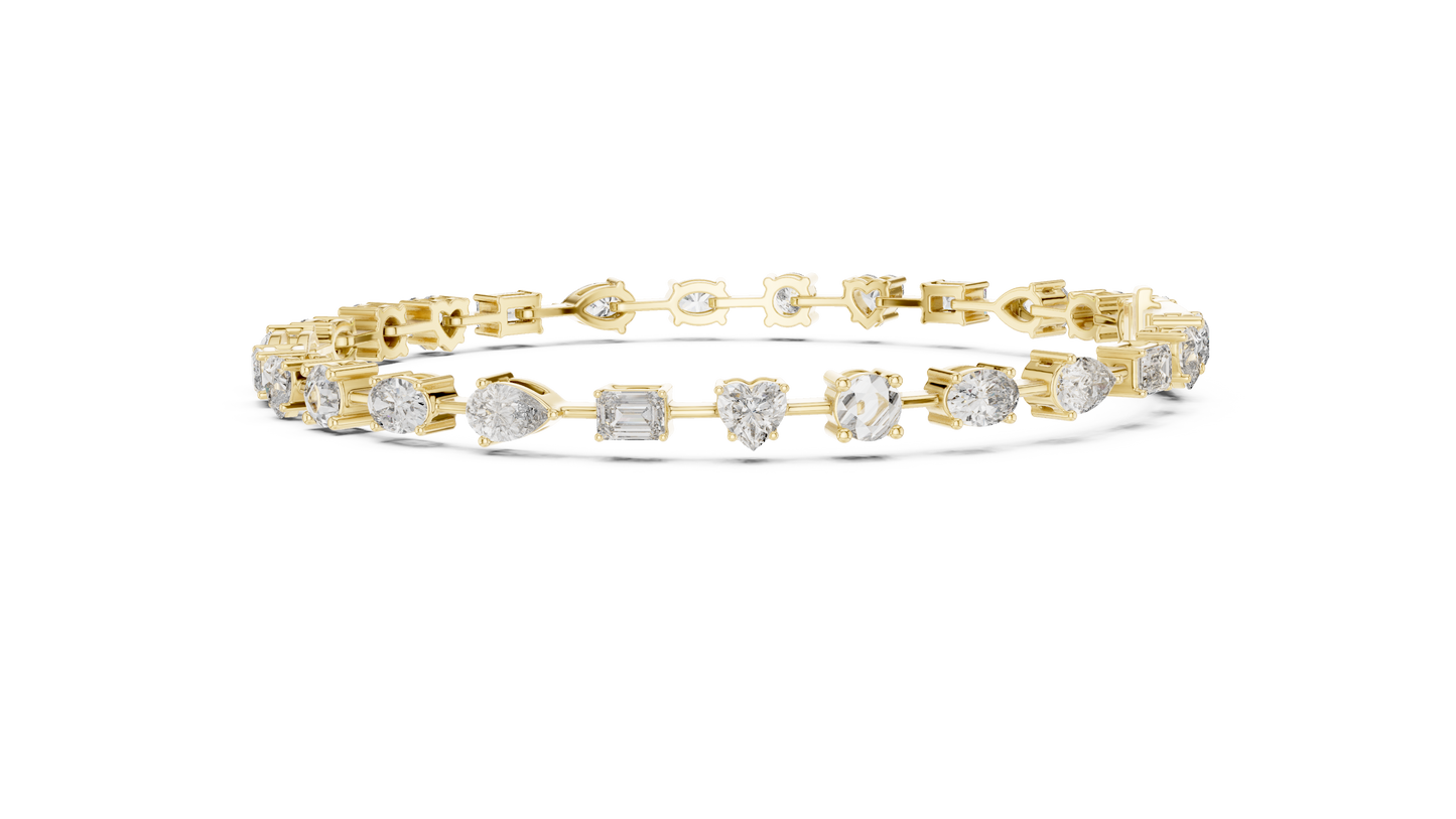 mixed shape diamond bracelet