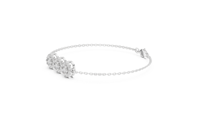 Round Halo Diamond Bracelet