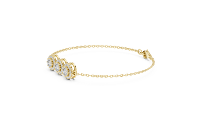 Round Halo Diamond Bracelet