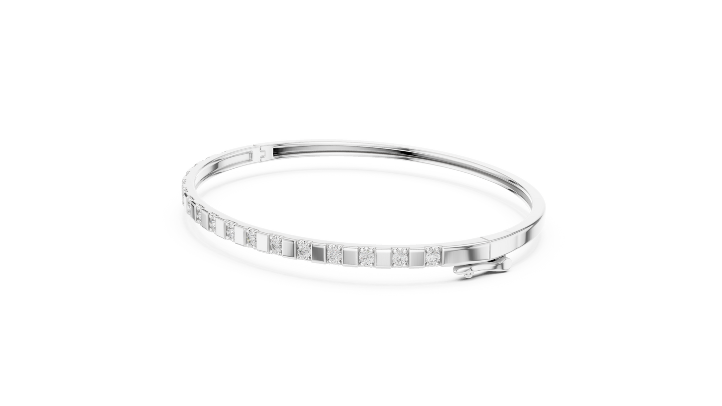 slim diamond bangle bracelet