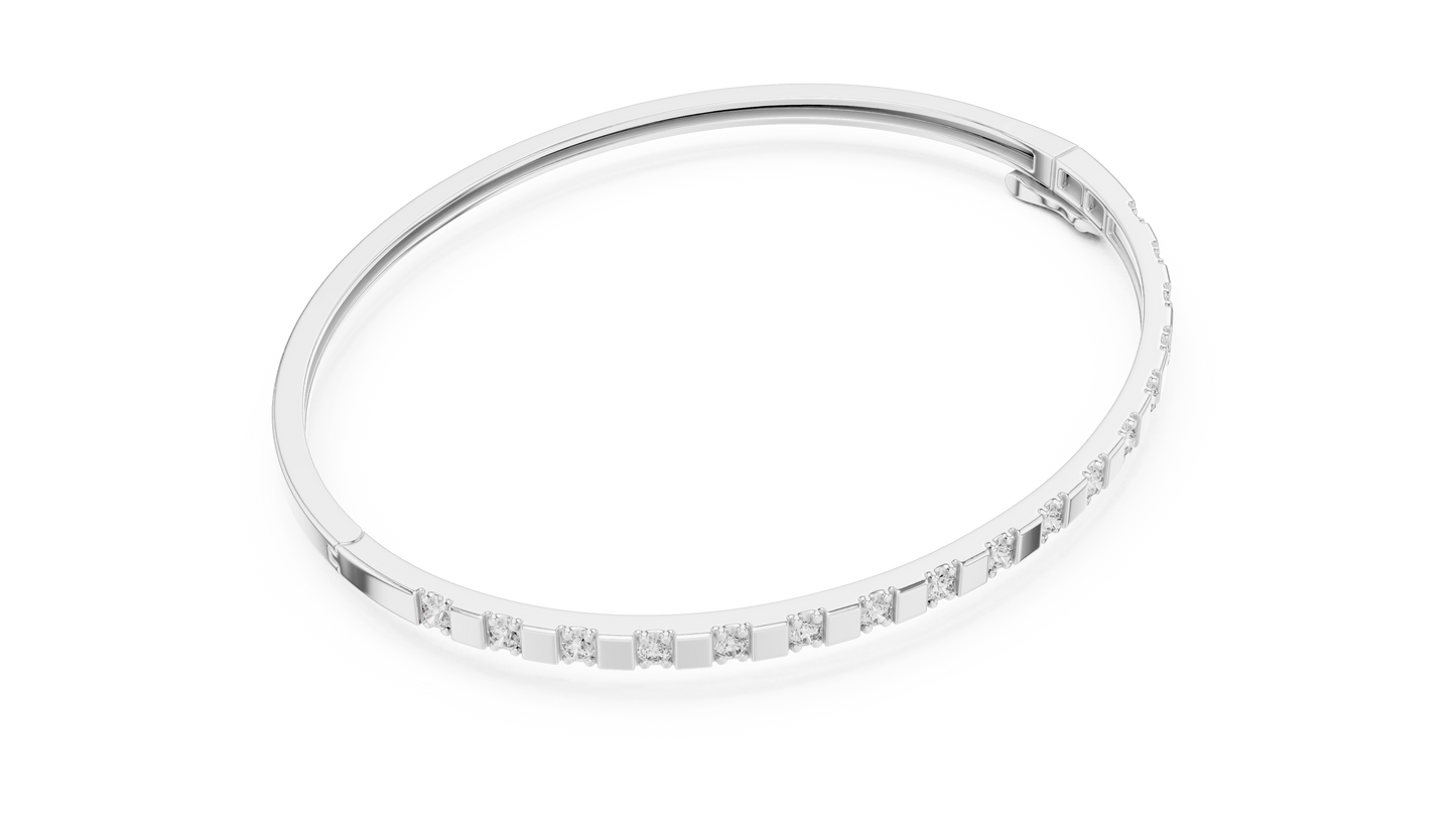 slim diamond bangle bracelet