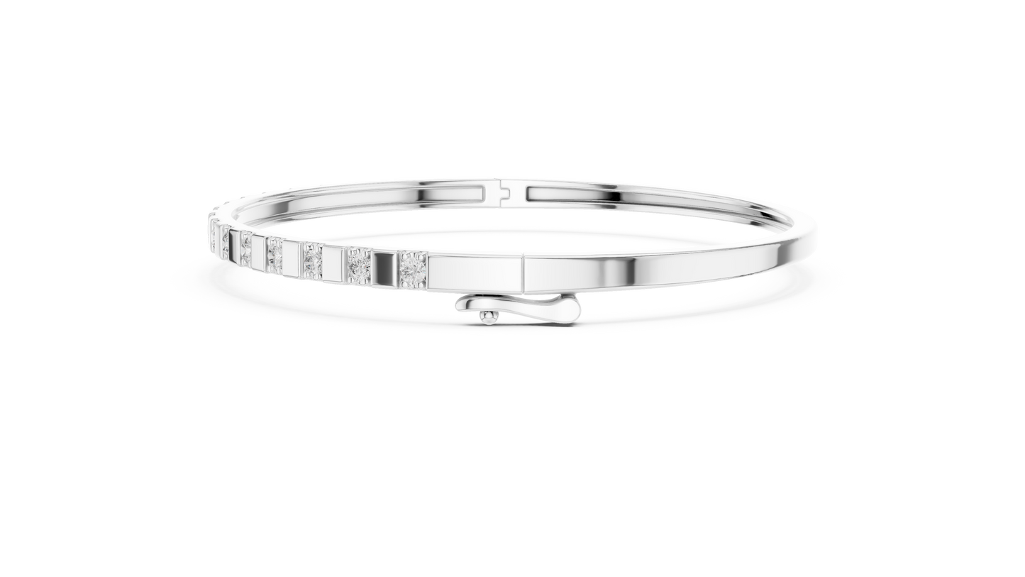 slim diamond bangle bracelet