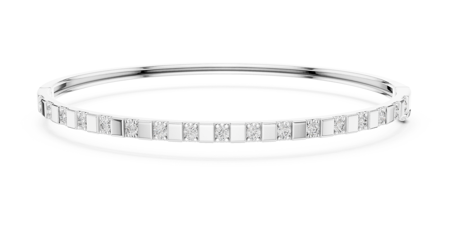 slim diamond bangle bracelet