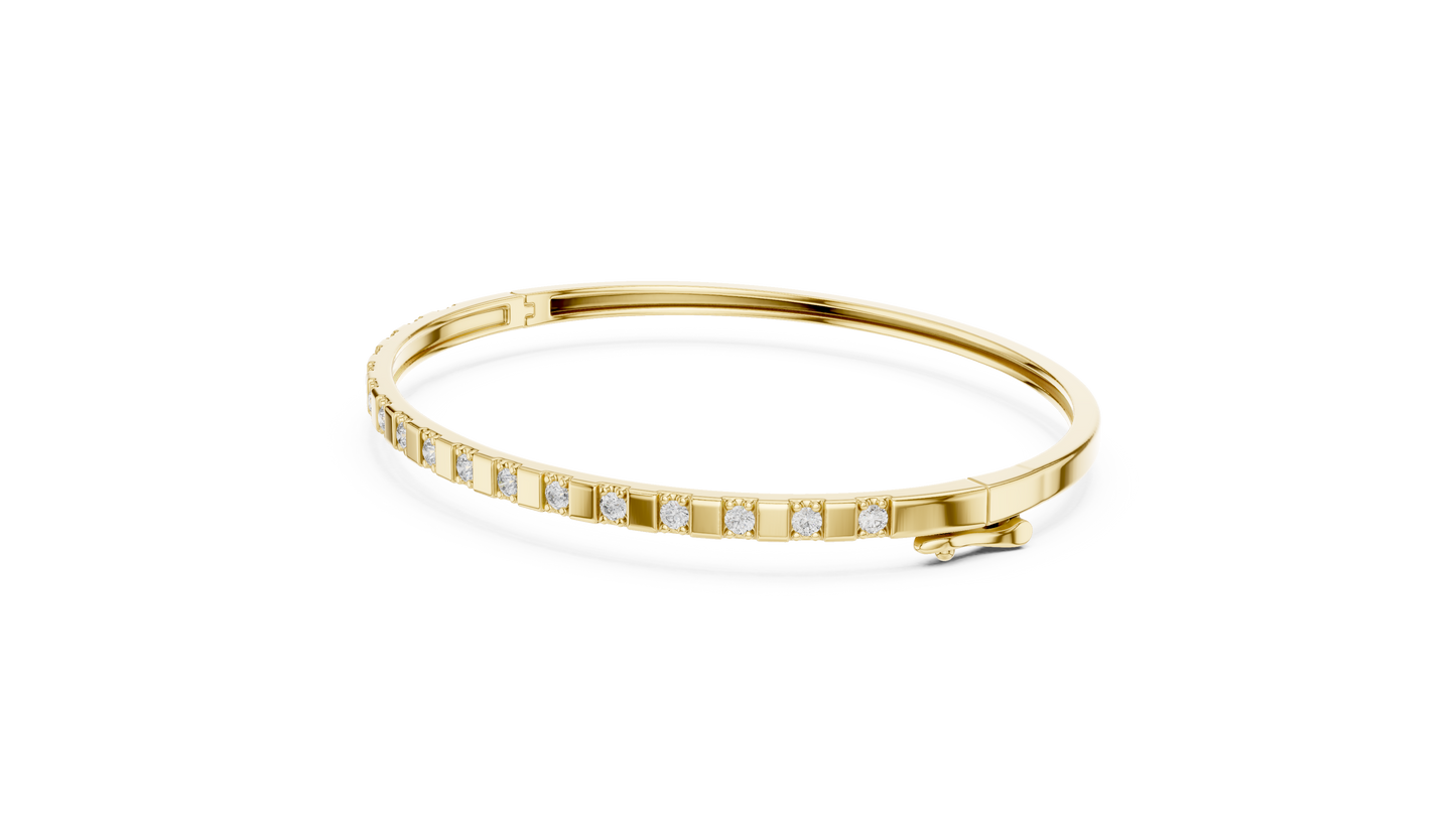 slim diamond bangle bracelet