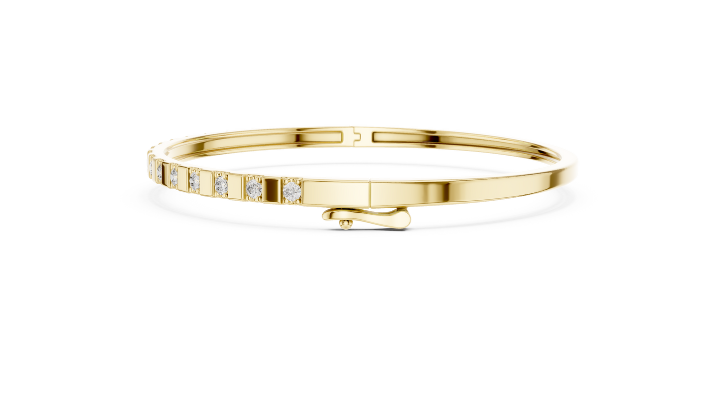 slim diamond bangle bracelet