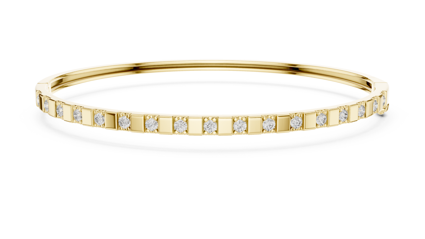 slim diamond bangle bracelet