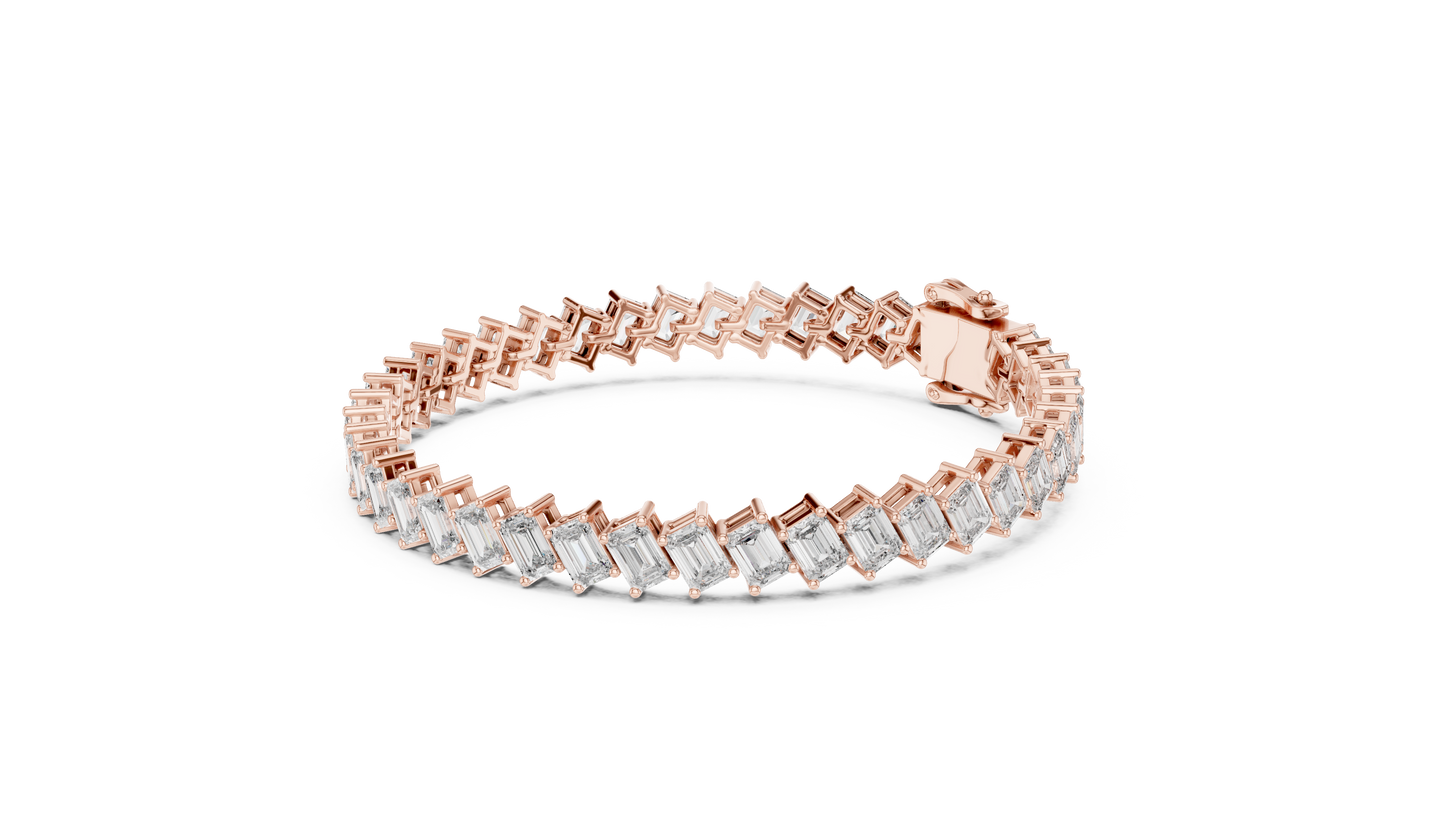 emerald diamond tennis bracelet