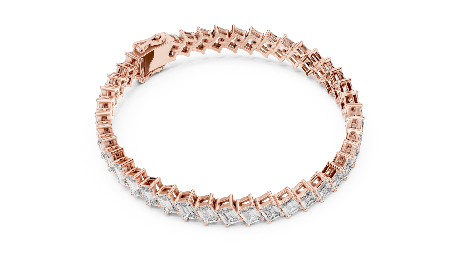 emerald diamond tennis bracelet