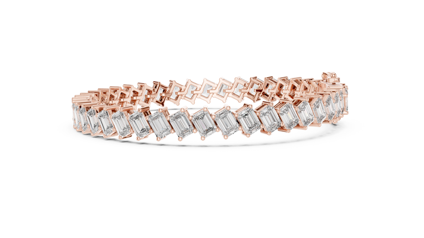 emerald diamond tennis bracelet