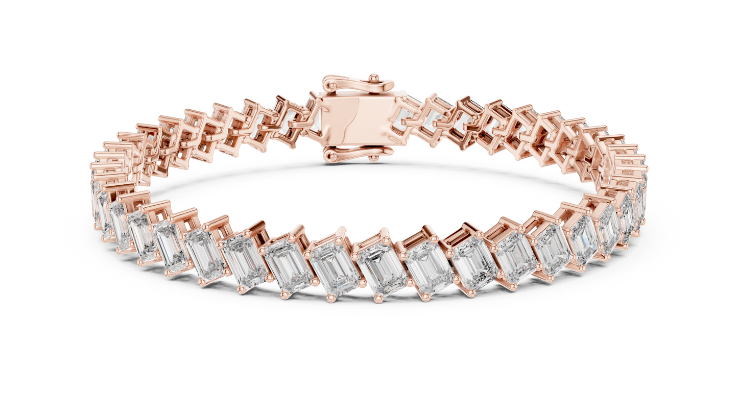 emerald diamond tennis bracelet