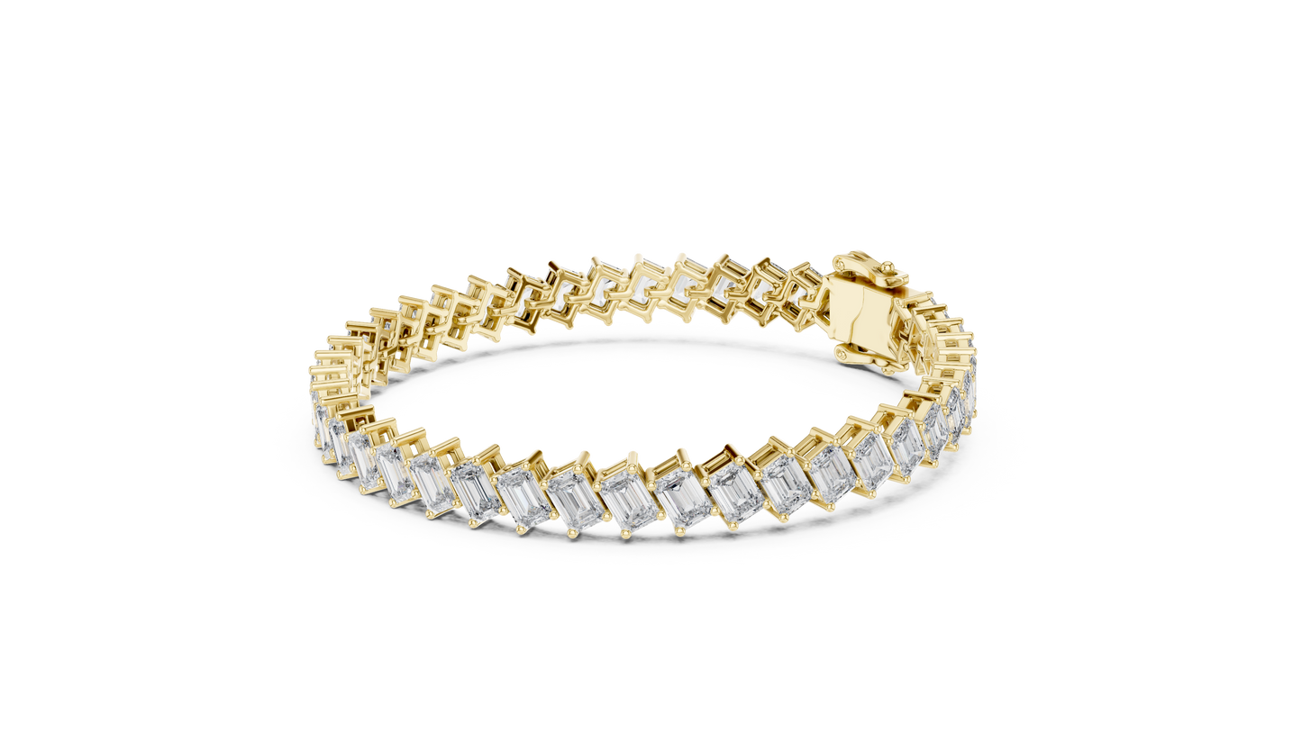 emerald diamond tennis bracelet