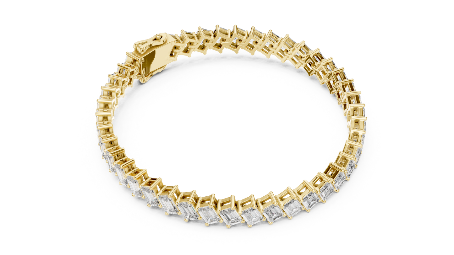 emerald diamond tennis bracelet