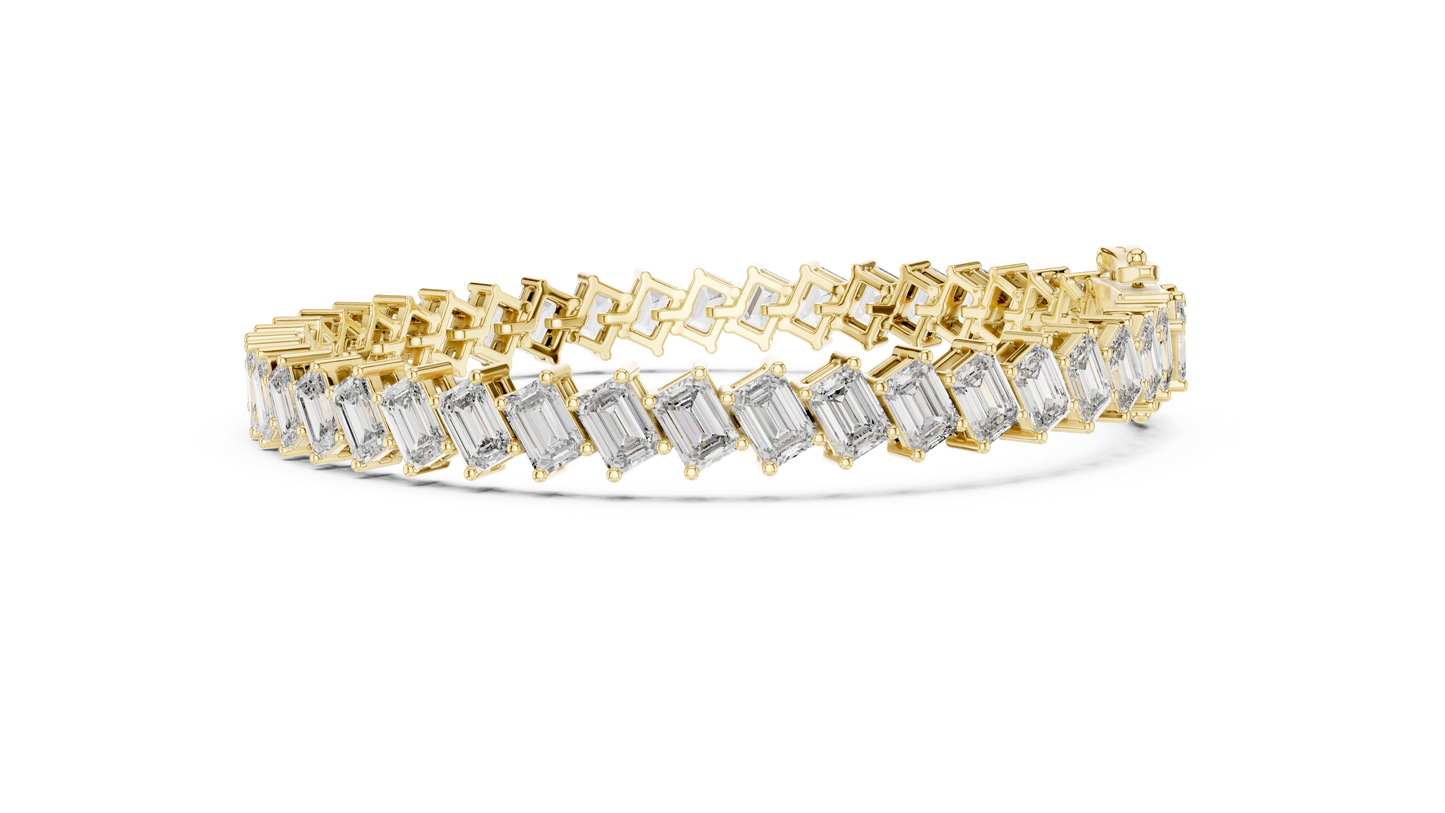 emerald diamond tennis bracelet