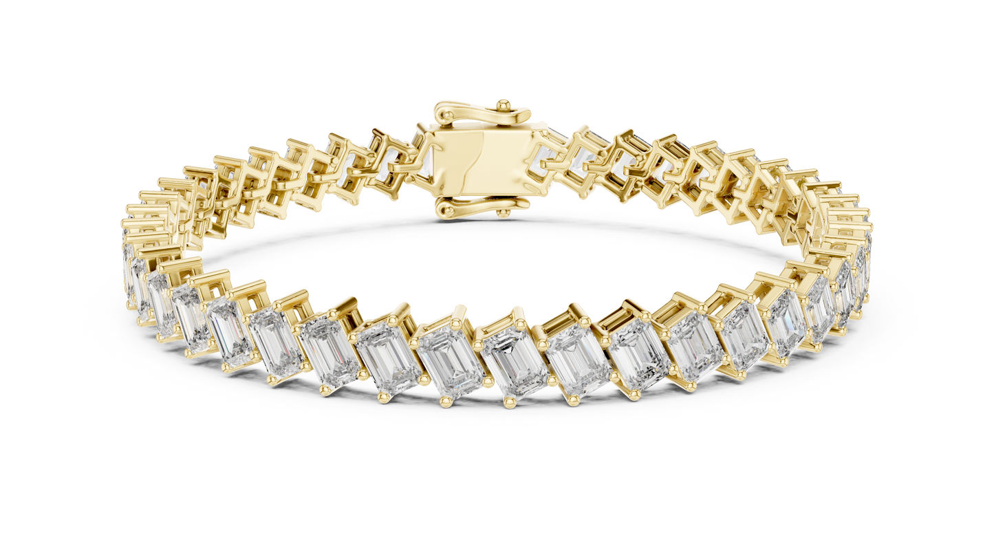 emerald diamond tennis bracelet