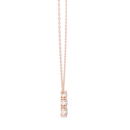 Stella Three Stone Diamond Pendant Necklace