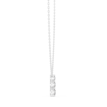 Stella Three Stone Diamond Pendant Necklace