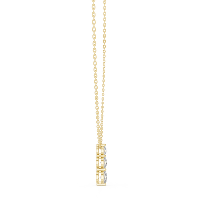 Stella Three Stone Diamond Pendant Necklace
