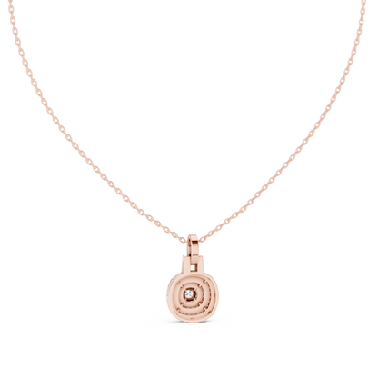 Celeste Round Halo Diamond Pendant Necklace