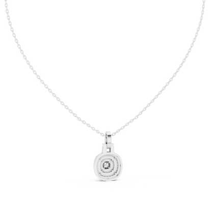 Celeste Round Halo Diamond Pendant Necklace