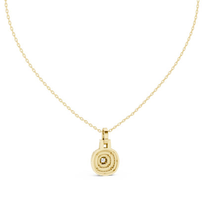 Celeste Round Halo Diamond Pendant Necklace