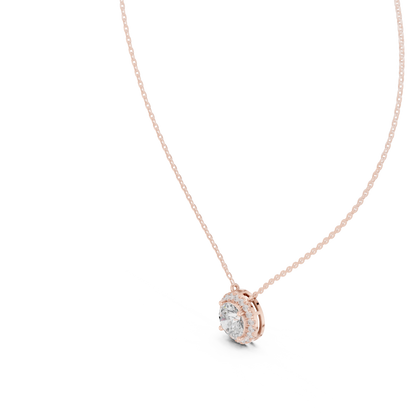 Luna Sunburst Diamond Pendant Necklace
