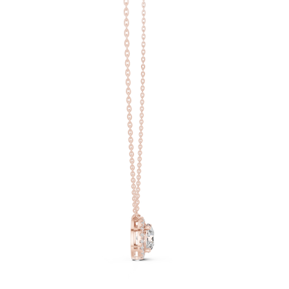 Luna Sunburst Diamond Pendant Necklace