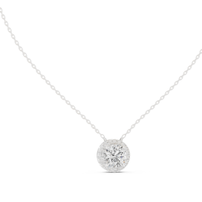 Luna Sunburst Diamond Pendant Necklace