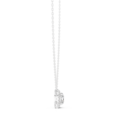 Luna Sunburst Diamond Pendant Necklace