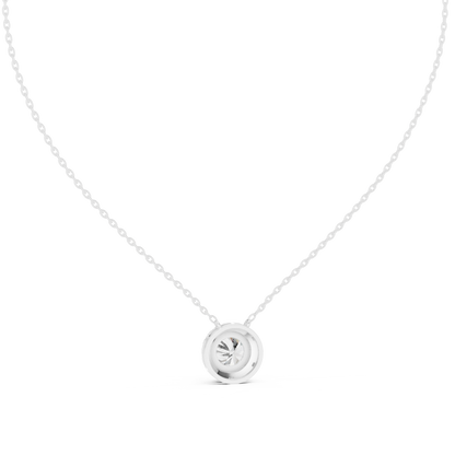 Luna Sunburst Diamond Pendant Necklace