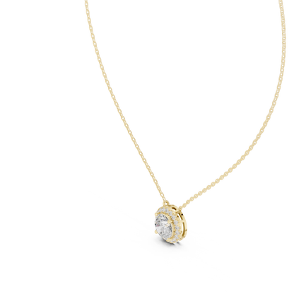 Luna Sunburst Diamond Pendant Necklace