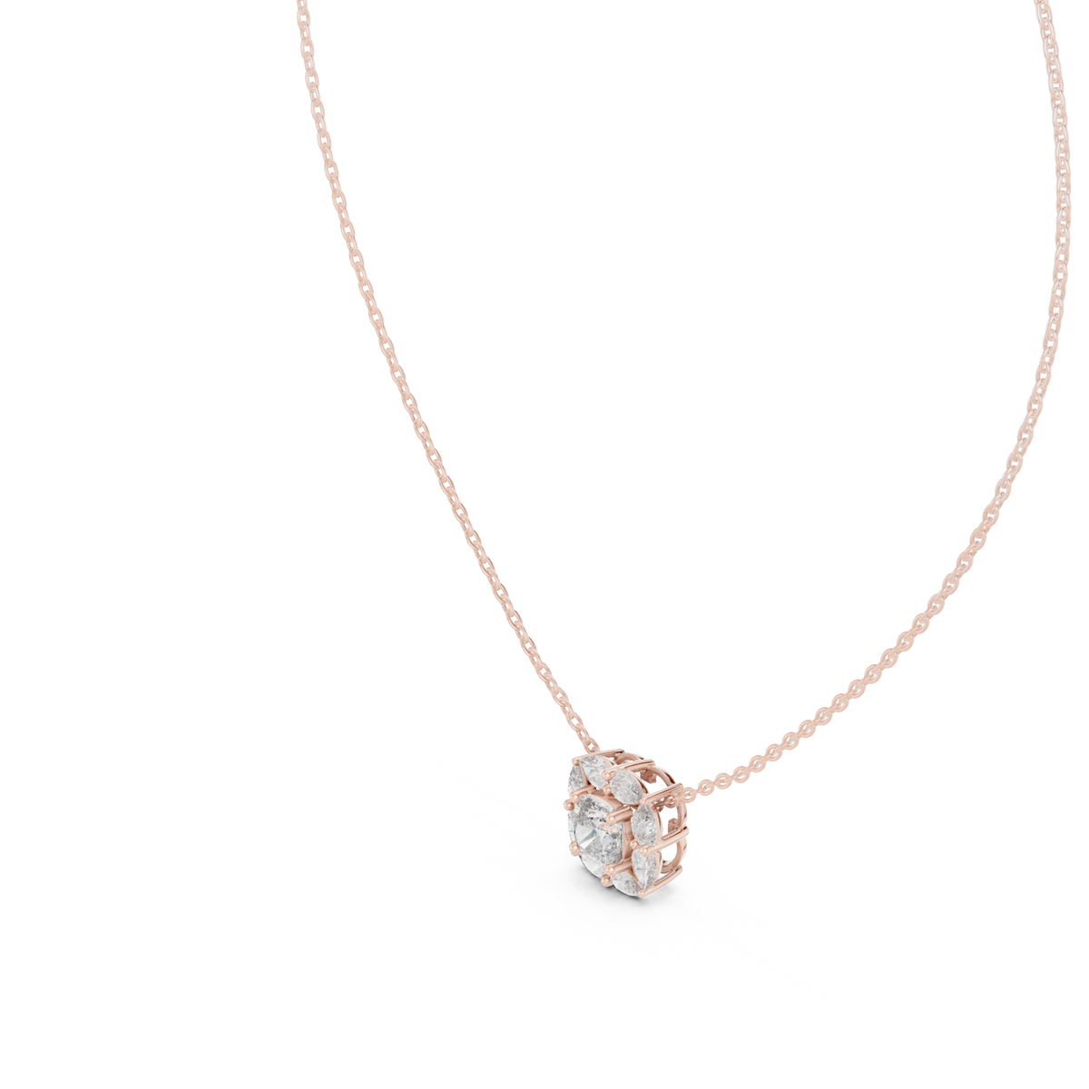 aria cushion solitaire diamond pendant necklace