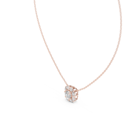 Aria Cushion Solitaire Diamond Pendant Necklace