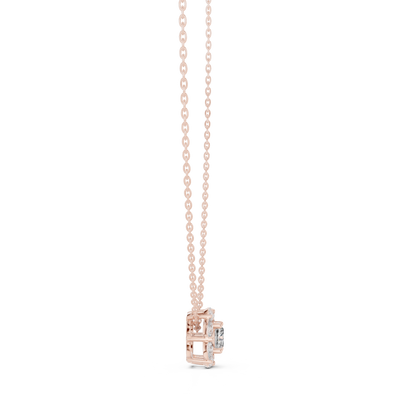 Aria Cushion Solitaire Diamond Pendant Necklace