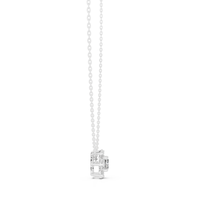 Aria Cushion Solitaire Diamond Pendant Necklace
