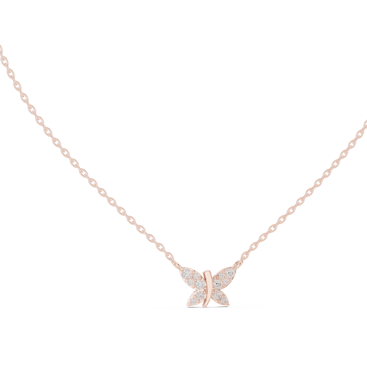aurelia butterfly diamond pendant necklace