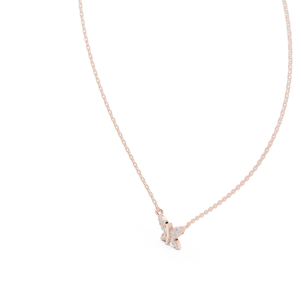 aurelia butterfly diamond pendant necklace