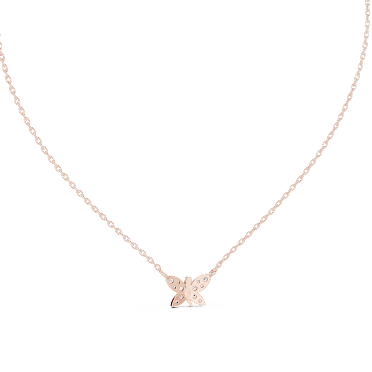 aurelia butterfly diamond pendant necklace
