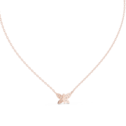 Aurelia Butterfly Diamond Pendant Necklace