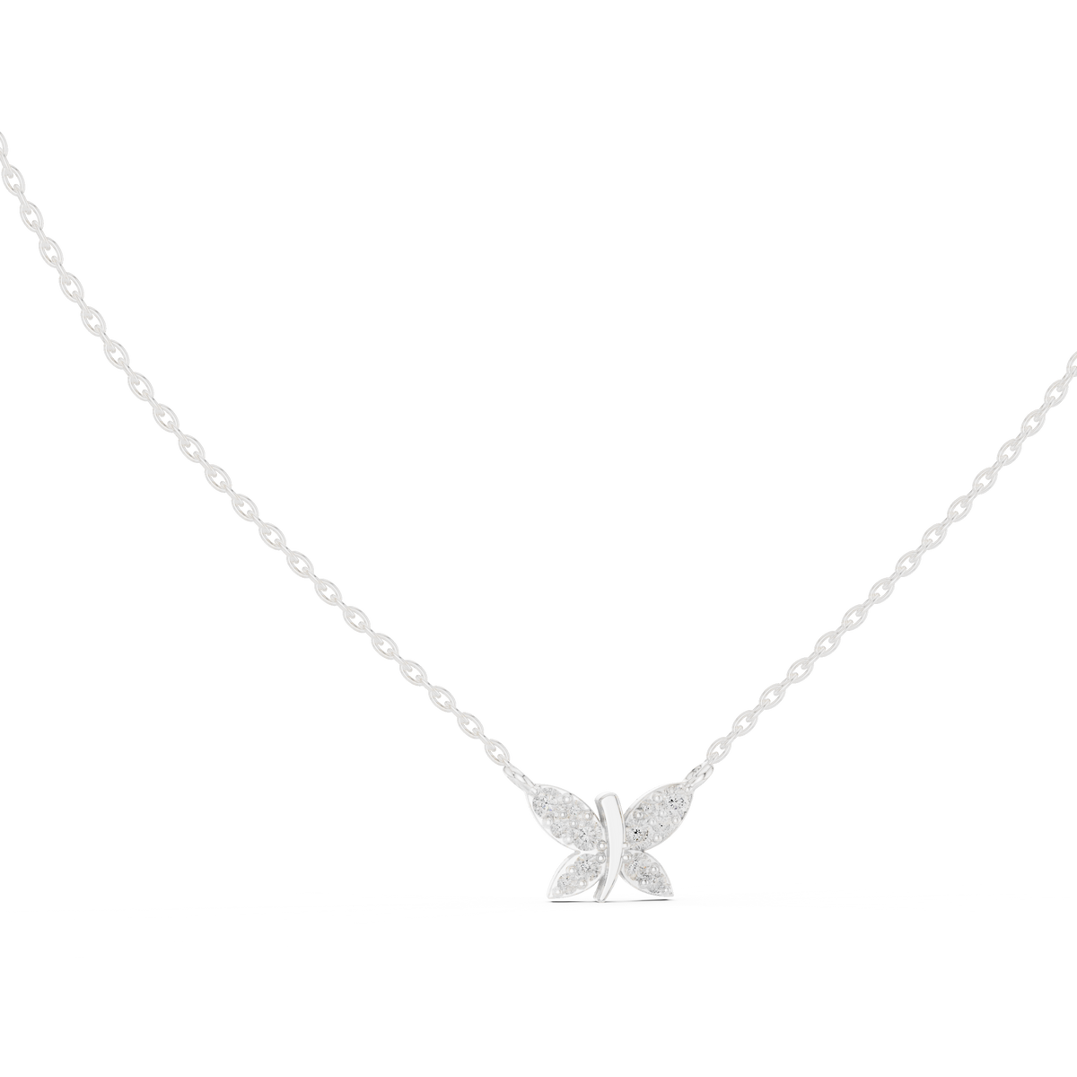 aurelia butterfly diamond pendant necklace