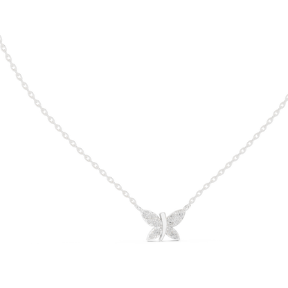 Aurelia Butterfly Diamond Pendant Necklace